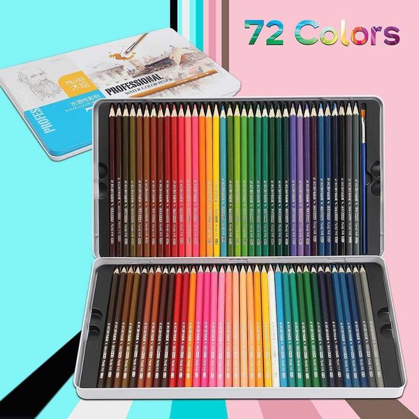 Crayon de couleur Fine Art Lapis de cor 72 noyaux Crayons de couleur professionnels 72 Lapis Artiste Crayons Croquis Crayons Gros Y200709