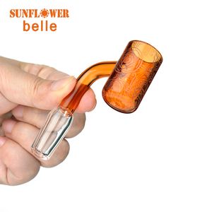 Accessoires pour fumeurs de quartz colorés Banger Nail avec verre sablé Bong Pipes à eau Dab Rigs 10 14 18 mâle femelle 853