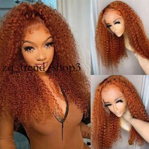 Colorde en dentelle rouge Ferment des cheveux humains Curly HD Lace Frontal Wig Fomen Women Deep Wave Bourgogne 13x4 Transparent Wig Wig 891