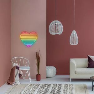 Gekleurde strepen Theart Sign Holiday Lighting Home Cool Fashion Decoratie Bar Openbare plaatsen Handgemaakte Neon Light 12 V Super Bright