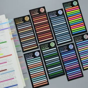 Gekleurde transparante stickers met zelfklevende annotaties, lees bladwijzers, labels, notebooks, mooi briefpapier, 300 pc's