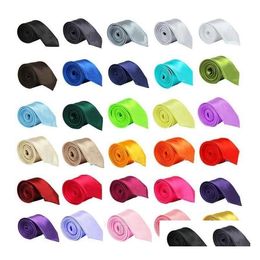 Colorf Corbatas Cuello Sólido Accesorios Casuales Otpya Poliéster 5 Cm Entrega Clásica Para Boda Gota Moda Hecha A Mano Corbata Flaca M Uftpm