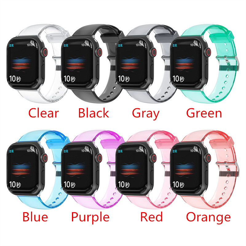 Bracelets intelligents transparents colorés pour iwatch