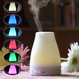 kleurrijke 100 ml etherische oliediffuser draagbare aroma luchtbevochtiger diffuser led nacht licht ultrasone koel mist frisse lucht spa aromatherapie