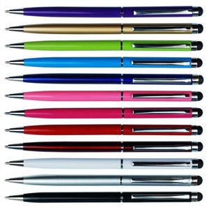 Stylet tactile coloré 2 en 1 et stylos à bille pour tablette de téléphone intelligent à écran capacitif universel