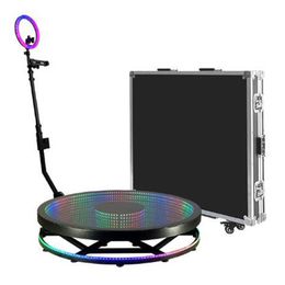 Kleurrijke 360 Photo Booth Glas Platform Podiumverlichting 360 Graden Roterende Foto Selfie Magic Automatische Video Booth voor Evenementen