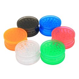 Assez coloré 60MM en plastique herbe mouture épice Miller broyeur broyeur meulage Portable main Muller innovant pour fumer la cigarette