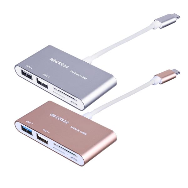 Lecteur de carte SD TF Hub USB 3.1 type-c OTG Combo pour ordinateur portable Macbook Air Pro 30 pièces/lot