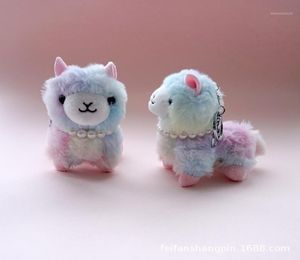 Keychaines alpaca colorés Bud Horse Key Chain Soft Doll Polded Animal Toy Sac Pendard Toys Caying For Kids15783639