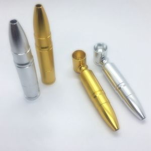 Kleurrijke aluminium legering Bullet Cartridge Stijl Pijpen Droog Kruid Tabaksfilterbuis Draagbare afneembare mini -handpijpen Sigarettenrookhouder