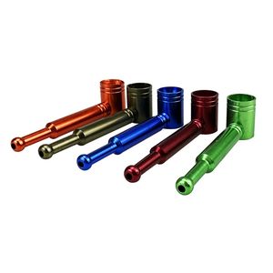 Colorful Aluminium Alloy Straight Type Pipes Dry Herb Tobacco Filtre Pines à main Mini Port de cigarette Portable AMOVABLE FUMER TUBE DHL