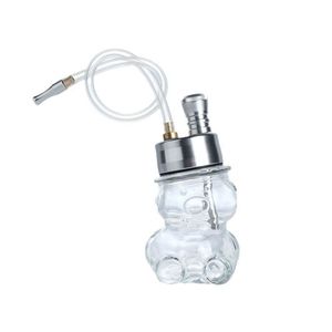 Bong en verre d'aluminium coloré Pipes Mini narguilé Waterpipe Bubbler filtre écran bol portable herbe tabac porte-cigarette fumer petit ours handpipes