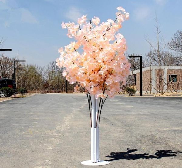 Coloré artificiel cerisier fleur arbre colonne romaine route mène mariage centre commercial ouvert accessoires fer Art fleur Doors8674215