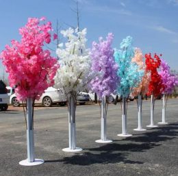 Fleurs décoratives artificielles colorées couronnes de fleur de cerisier Route de colonne romaine Route de mariage Mall Open de mariage