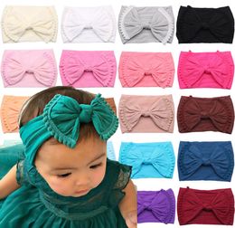 Coloré Bébé Filles Bow Noeud Bandeaux Accessoires De Cheveux Nouveau-Né Enfant Bowknot Head Wrap Enfants Large Bande Doux Bandeaux Enfants H9147869