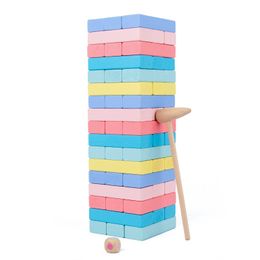 Coloridos bloques de construcción de madera para bebés Juguetes Balance de altos juguetes para niños Montessori Montessori Montessori