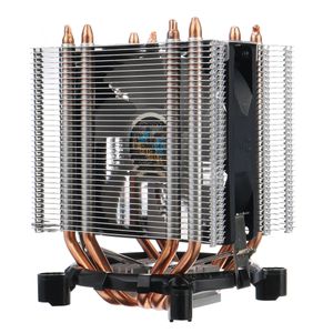 Dissipador de calor colorido com retroiluminação de 3 pinos, ventilador único, 4 tubos de cobre, torre dupla, resfriamento da CPU, dissipador de calor para Intel AMD