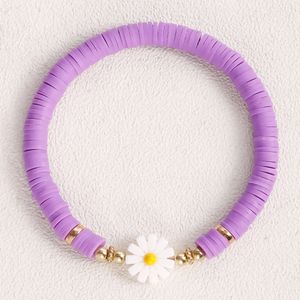 Kleurrijke strand vrijetijdsstoffen Zachte aardewerk Handweven armbanden Daisy Flower Accessories