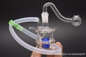 Coloré belle Mini pipe en verre tabac Bongs plates-formes pétrolières inline perc Fumer Pipe à eau Dab plates-formes pétrolières Conduites d'eau Bong avec arc en verre de 10mm