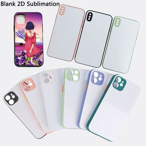 Coque de téléphone portable en TPU par Sublimation 2D, colorée, vierge, impression DIY pour iPhone 15 14 13 12 11 PRO MAX 7 8