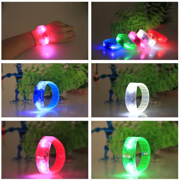 Bracelet LED clignotant coloré Bracelet Dance Bar KTV Club Clignotant Bangle Glow Party Noël Halloween DHL FEDEX EMS LIVRAISON GRATUITE