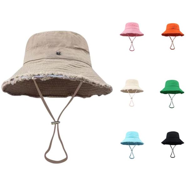 Chapeau seau de vacances Bob coloré, bonnet d'été surdimensionné à large bord pour femme et homme