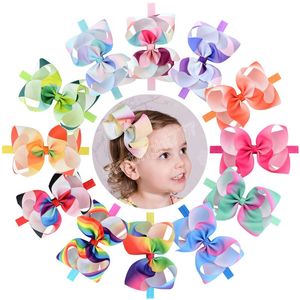 Coloré bulle fleur nœud papillon bandeau mode à la main gros-grain ruban arcs bébé filles bandeau nouveau-né cheveux accessoires
