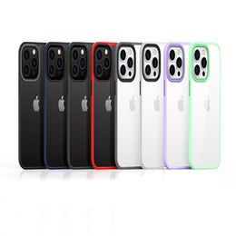 Kleurrijke bumper Clear Back Shield Shockproof telefoonhoesjes voor iPhone 13 Pro Max 12 Mini 11 XR 8 Plus