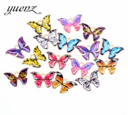 Pendentif papillon coloré 100pcs lot 2115 mm en émail animal charme pendentifs ajustement pour le bracelet de collier bijoux de bricolage fabriquant rmii 1268 Q4299776
