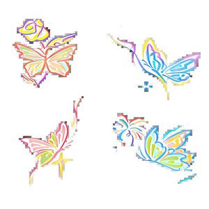 Butfly tatouage de papillon coloré doux fraîche fille épicée imperméable et doigt durable jetable 240523