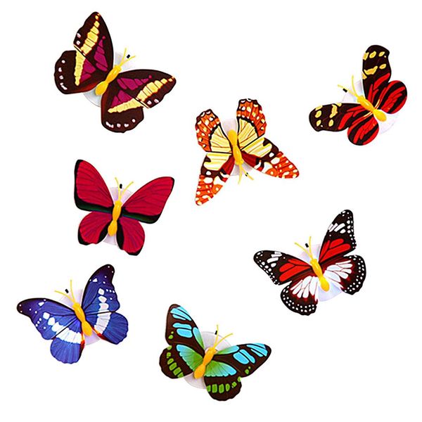 Coloré Papillon Stickers Muraux Installation Facile Veilleuse LED Lampe Maison salon Chambre D'enfant Réfrigérateur Chambre Décor avec bateau rapide