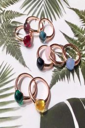 Kleurrijk snoep gefacetteerd vierkante kristal nudo ring klein ontwerp micro zirkoonstenen voor vrouwen feestjuwelen y07234457620