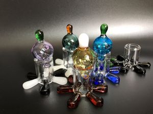 Kleurrijke Carb Cap + Carb Caps Stand Houder Pyrex Glas Bubble Ronde Bal voor Quartz Banger Nail Dail Dab Oil Rig