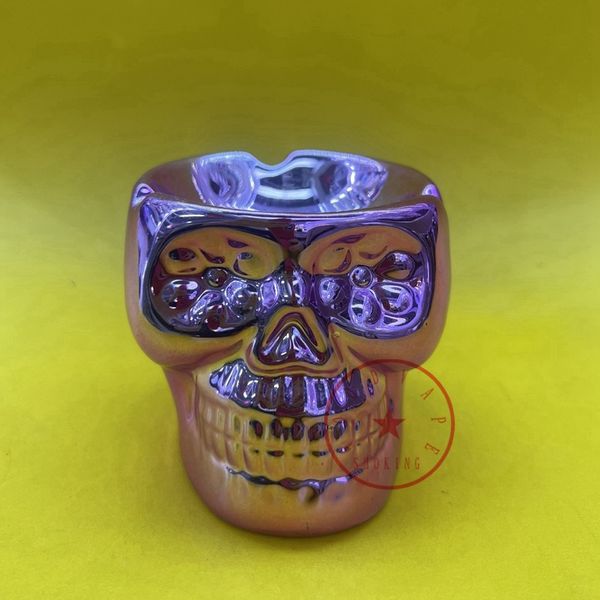 Colorido Cerámico Ghost Head Estilo de cráneo Fumar cenicero innovador