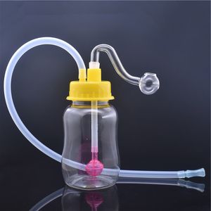 goedkope proteerbare reis plastic mini drink fles bong water buis olielijsten waterpijp voor roken