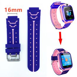Sangle de remplacement de ceinture en silicone de montre à la courroie en silicone adaptée pour Z5 / S16 / S15 / Q12 / Q12B Kids Smart Watchs Strap de poignet