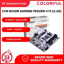 KLEURRIJKE CVN B550M GAMING FROZEN V15 2.5G Moederbord Placa Mae Am4 Socket placa base Ondersteunt AMD Ryzen 3 R5 processor