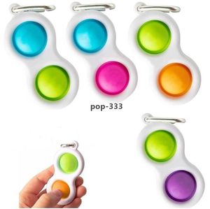 Kleurrijke Decompressiespeeltjes Duw Bubble Sensory Fidget Speelgoed Sleutelhanger Baby Vroege Onderwijs Autisme Angst Stress Reliever Gereedschap