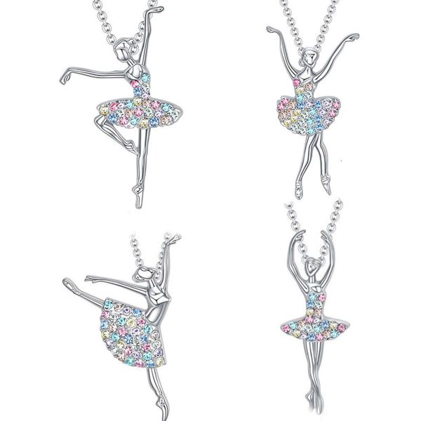 Colorido diamante Dancing Shape Ballet Girl Dance Sparklace Sparkling