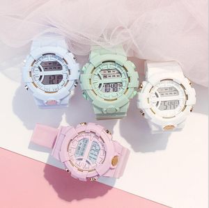 Montres numériques colorées unisexe hommes femmes mode élégant bonbons filles vie étanche LED réveil cadeau