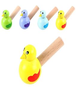 Kleurrijk tekening Whistle Nieuw bad speelgoed Wood Bird Whistle Bathtime Musical Toy Kid Early Instrument Educatieve kinderen Gift6329270