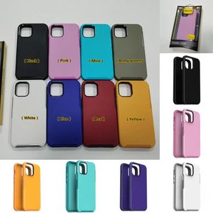 Kleurrijke drop-protection case voor iPhone 14 Pro Max plus 13 12 11 xr xs schokbestendig geometrische symmetrie-serie cases omslag