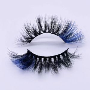 Kleurrijke oog wimpers dikke lange faux mink wimpers fluffy gekleurde wimper extension cils make-up tools