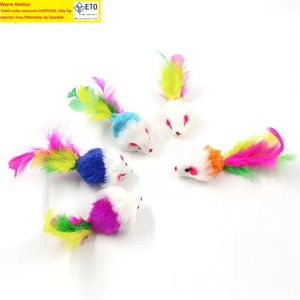 Plume colorée grain petite souris chat jouets pour chat plume drôle jouant chien de compagnie petits animaux plume chaton