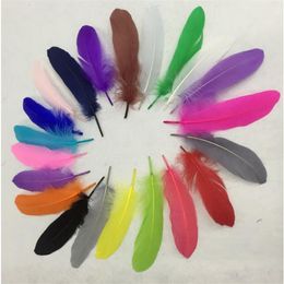 Plumes colorées bricolage artisanat robe de soirée de mariage épingle chapeau sac boucles d'oreilles décoration 1000 pièces par paquet245K