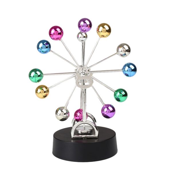 Coloré Ferris Wheel Newtons Cradle Steel Balance Balls Physique Pendule Timeless Swing Bureau Mobilier Bureau Ornements 201212