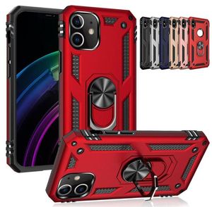 Funda colorida para teléfono con anillo de dedo, carcasa trasera para Iphone 7, 8, 11, 12, 13, 14, X, XR, Pro Max, Samsung S20, S21, S10, teléfono Android5479930