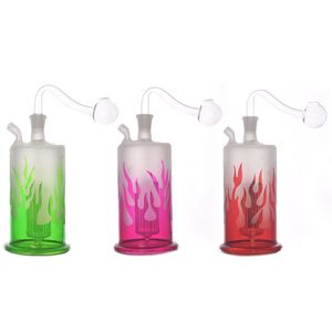 Coloré Fire Blaze Verre Brûleur À Huile Bong Narguilé Dab Rig Bongs Conduites D'eau Birdcage Percolateur Cendrier Bongs Avec 10mm Mâle Brûleur À Huile Bongs Et Tuyau