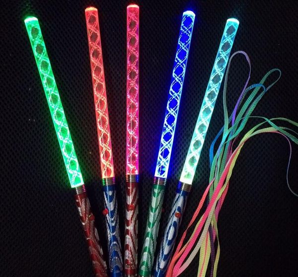 Flash électronique coloré notre troisième bulle acrylique éblouissante couleur clignotante LED tiges électroniques accessoires d'ambiance de fête de concert