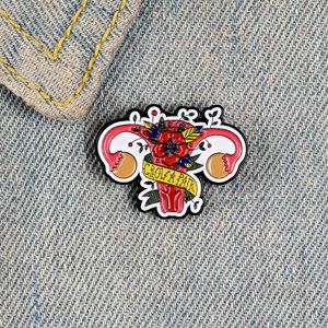 Fleurs colorées émissions d'émail broches pour femmes laisse plante féminisme badge badge orgue goupille vêtements sac à dos de bijoux cadeau pour fille